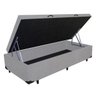 Base Cama Box Baú Solteiro Suede Cinza 43x88x188 - 1