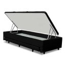 Ver imagem 3 de Base para Cama Box Solteiro 3 em 1 com Baú e Cama Auxiliar Preta