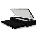 Ver imagem 1 de Base para Cama Box Solteiro 3 em 1 com Baú e Cama Auxiliar Preta