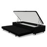Base para Cama Box Solteiro 3 em 1 com Baú e Cama Auxiliar Preta - 1