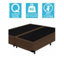 Ver imagem 2 de Base Cama Box Bipartido Queen Size Suede Marrom 40x158x198