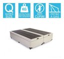Ver imagem 2 de Base Cama Box Baú Bipartido Queen Size Suede Bege 43x158x198