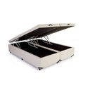 Ver imagem 1 de Base Cama Box Baú Bipartido Queen Size Suede Bege 43x158x198