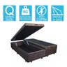 Base Cama Box Baú Bipartido Queen Suede Marrom 43x158x198 - 2