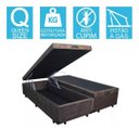 Ver imagem 2 de Base Cama Box Baú Bipartido Queen Suede Marrom 43x158x198