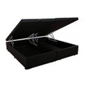 Ver imagem 1 de Base Cama Box Baú Bipartido Queen Size Corino Preto 43x158x198
