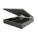 Ver imagem 1 de Base Cama Box Baú Bipartido Queen Size Corino Cinza 43x158x198