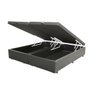 Base Cama Box Baú Bipartido Queen Size Corino Cinza 43x158x198 - 1