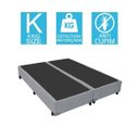 Ver imagem 2 de Base Cama Box Bipartido King Size Corino Cinza 40x193x203