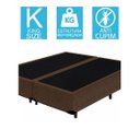 Ver imagem 2 de Base Cama Box Bipartido King Size Suede Marrom 40x193x203
