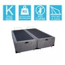 Base Cama Box Baú Bipartido King Size Suede Cinza 43x193x203 - 2