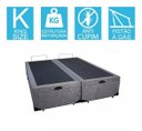 Ver imagem 2 de Base Cama Box Baú Bipartido King Size Suede Cinza 43x193x203