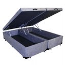 Ver imagem 1 de Base Cama Box Baú Bipartido King Size Suede Cinza 43x193x203