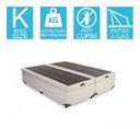 Ver imagem 2 de Base Cama Box Baú Bipartido King Size Suede Bege 43x193x203