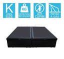 Ver imagem 2 de Base Cama Box Baú Bipartido King Size Corino Preto 43x193x203