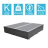 Base Cama Box Baú Bipartido King Size Corino Cinza 43x193x203 - 2