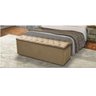 Baú Recamier Queen Suede Bege 47x158x51 - 2