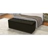 Baú Recamier Queen Suede Preto 47x158x51 - 2