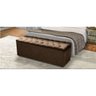 Baú Recamier Casal Suede Marrom 47x138x51 - 2