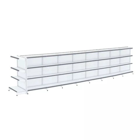 Gondola Centro 137 Fit Ate 8 Metros 1 Ponta Branco 68b Pe Cinza