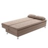 Sofá Cama 3 Lugares Best House Malu 1,90M Tecido Suede Veludo Cappuccino - 2