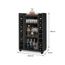 Ver imagem 3 de Adega Bar para 16 Garrafas Belgica Rede Móveis