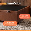 Ver imagem 4 de Cama Box com Baú Casal 1,38m em Revestimento Sintético Courino Marrom Prince 138cm