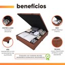 Ver imagem 5 de Cama Box com Baú Casal 1,38m em Revestimento Sintético Courino Marrom Prince 138cm