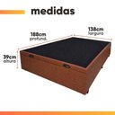 Ver imagem 7 de Cama Box com Baú Casal 1,38m em Revestimento Sintético Courino Marrom Prince 138cm