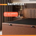 Ver mais imagens de Cama Box com Baú Casal 1,38m em Revestimento Sintético Courino Marrom Prince 138cm