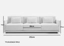 Ver imagem 4 de Sofá 3 Lugares King Size 2,52m Sarja Cinza D-30 - Sofá Direto da Fábrica