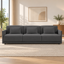 Ver imagem 1 de Sofá 3 Lugares King Size 2,52m Sarja Cinza D-30 - Sofá Direto da Fábrica