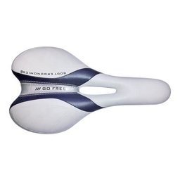 Kit 2 Selim Ddk 3166 Go Free Mtb Speed Vazado Branco - 2