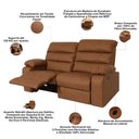 Ver imagem 6 de Poltrona do Papai Reclinável Cinema 2 Lugares 170cm Manila K01 Couríssimo Camel - Lyam Decor