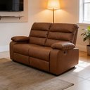 Ver imagem 4 de Poltrona do Papai Reclinável Cinema 2 Lugares 170cm Manila K01 Couríssimo Camel - Lyam Decor