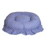 Cama Pet Lavável Dupla Face Redonda Zíper Azul Bolinha Tam G - 4