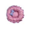 Cama Pet Lavável Dupla Face Redonda Zíper Azul Bolinha Tam G - 2