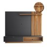 Painel Suspenso Ripado Com Led TV Até 60 Polegadas Preto Fosco Noce Milano Kyoto 1.6 Shop JM - 2