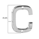 Ver imagem 2 de Letra C Residencial Pequena Cromada Para Apartamento