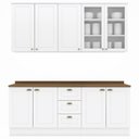 Ver imagem 1 de Cozinha Modulada 200cm Ce854 Americana Branco Nature Henn