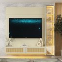 Ver imagem 1 de Home para TV até 65 Polegadas com LED 191,2cm x 217,6cm 100% MDF Luminare/Native Gelius Móveis
