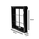 Ver imagem 3 de Janela Porta Gas Dupla para Banheiro com Grade Quadrada - Vettoretti:preto