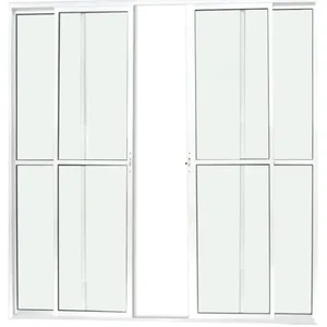 Porta Sacada 4 Folhas com Trinco 2,10 X 1,80 Cor Branco Linha Econ