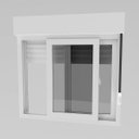 Ver imagem 3 de Janela de Correr Pvc 2 Folhas com Vidro, Persiana e Trava Hauskin Wigga 160x120cm