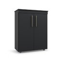 Ver imagem 1 de Armário Multiuso Organizador Office 2 Portas Preto Batrol