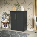 Ver imagem 5 de Armário Multiuso Organizador Office 2 Portas Preto Batrol