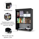 Ver imagem 3 de Armário Multiuso Organizador Office 2 Portas Preto Batrol