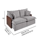 Ver imagem 3 de Sofá Martins M-160 Linho 2 Módulos 120cm Braço 7cm Estofados Martins