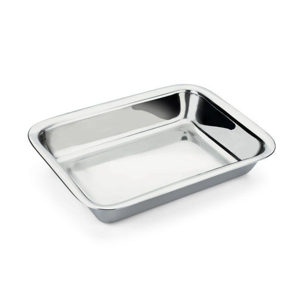 Assadeira Bandeja Travessa Retangular Em Aço Inox 27cm - 2