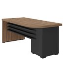 Ver imagem 7 de Mesa para Escritório 4 Gavetas com Chave Lado Esquerdo Nogal/Preto